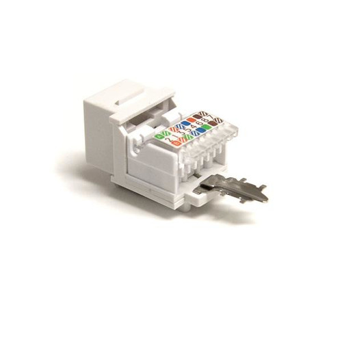 Startech Cat5E Modular Keystone Jack White - Tool-Less - KEYSTONE2WH