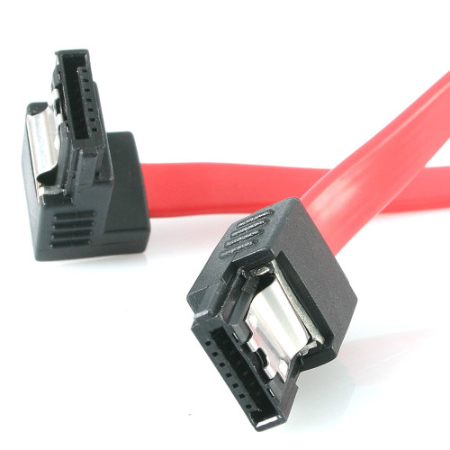 Startech 18In Latching SATA To Right Angle SATA Serial Ata Cable - LSATA18RA1