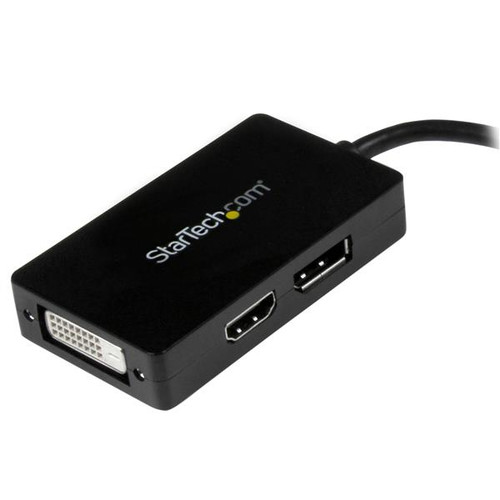 Startech Travel A/V Adapter: 3-In-1 Mini Displayport To Displayport Dvi Or HDMI Converter - MDP2DPDVHD