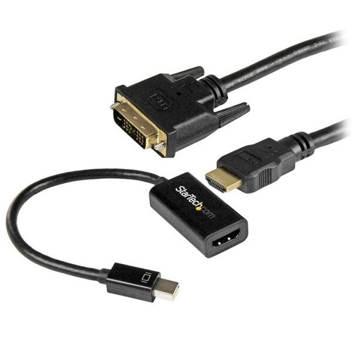 Startech Mdp To Dvi Connectivity Kit - Active Mini Displayport To HDMI Converter With 6 Ft. HDMI To Dvi Cable - MDPHDDVIKIT