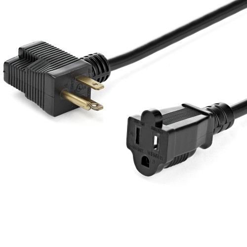 Startech 12In Outlet Saver Extension Cord - Nema 5-15P To 2X Nema 5-15R - PAC102