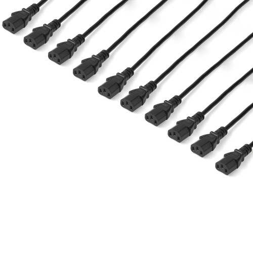 Startech 10 Ft. Computer Power Cord - 10-Pack - PXT1011010PK