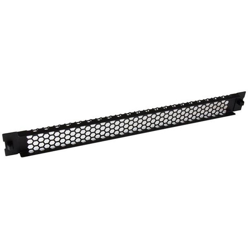Startech Blanking Panel - 1U - Vented - 19In - Tool-Less - Steel - Black - TAA Compliant - Blank Rack Panel - Filler Panel - Improve The Organization And Appearance Of Your Rack In Seconds, With A Tool-Less Vented Blanking Panel - RKPNLTL1UV