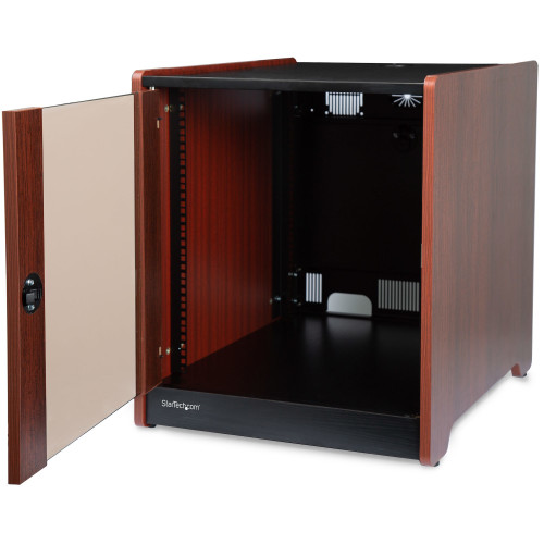 Startech 12U Rack Enclosure Server Cabinet - 21 In. Deep - Wood Finish - Flat Pack - RKWOODCAB12