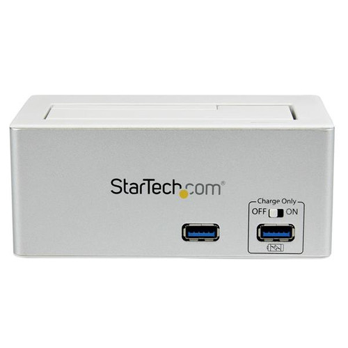 Startech USB 3.0 SATA Hard Drive Docking Station SSD / HDD With Integrated Fast Charge USB Hub And Uasp For SATA 6 Gbps - White - SDOCKU33HW