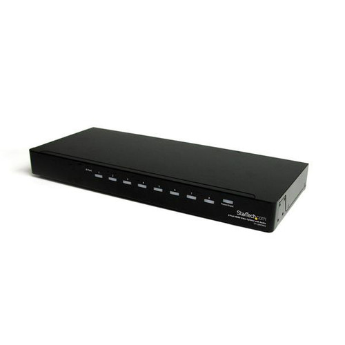 Startech 8 Port HDMI Splitter - Mounting Brackets - HDMI Multi Port - HDMI Hub - HDMI Audio Splitter - HDMI Splitter Box - Split An HDMI Audio And Video Signal To Eight Displays Simultaneously - 8 Port HDMI Splitter - HDMI Video - ST128HDMI2