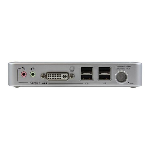 Startech 2 Port USB Dvi KVM Switch Kit With Cables USB 2.0 Hub & Audio - SV211KDVI