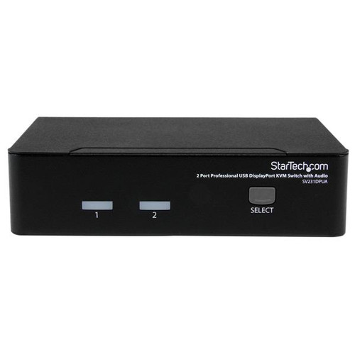 Startech 2 Port Professional USB Displayport KVM Switch With Audio - SV231DPUA