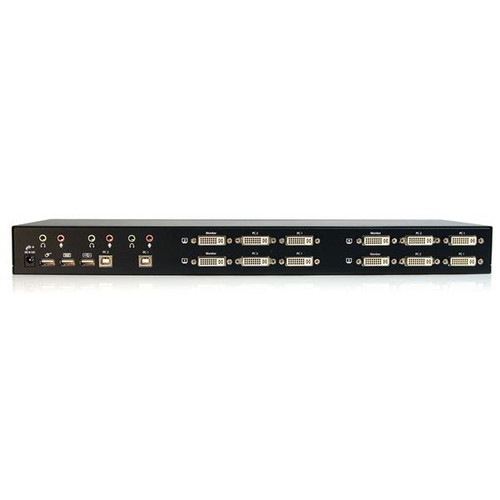 Startech 2 Port Quad Monitor Dual-Link Dvi USB KVM Switch With Audio & Hub - SV231QDVIUA