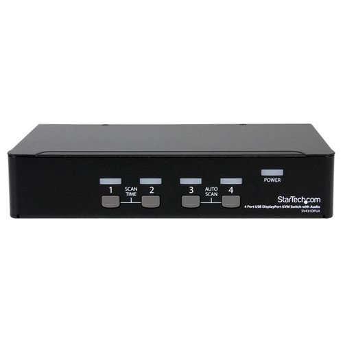 Startech 4 Port USB Displayport KVM Switch With Audio - SV431DPUA
