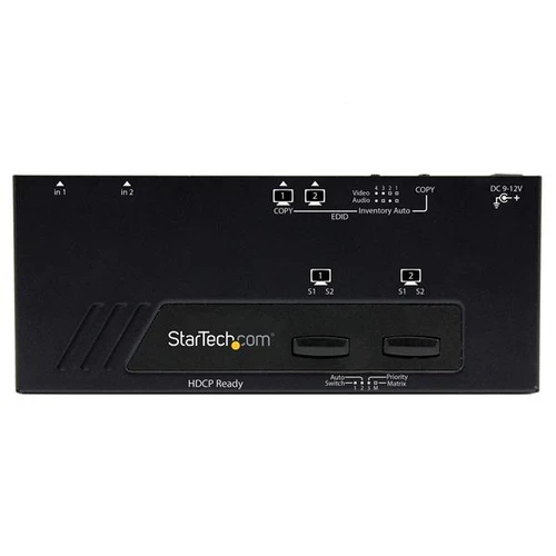 Startech 2X2 HDMI Matrix Switch W/ Automatic And Priority Switching Â 1080P - VS222HDQ
