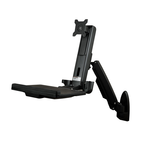 Startech Wall-Mounted Sit-Stand Desk - Single Monitor - WALLSTS1