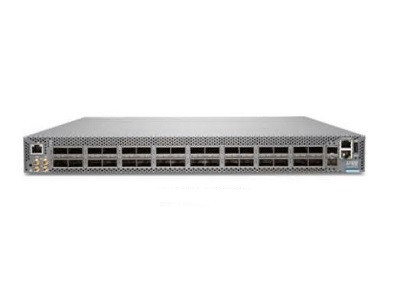 32 x 400G 1U system with dual DC PSUs and Air Flow in