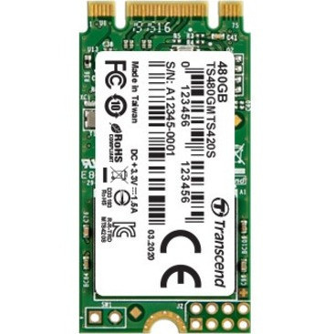 Transcend 480Gb, M.2 2242 SSD, Sata3 B+M Key, Tlc - TS480GMTS420S