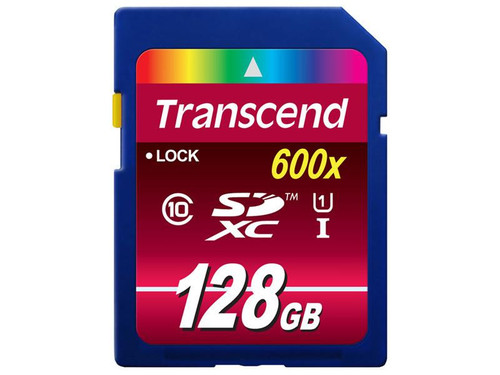 Transcend 128Gb Sdxc Class10 Uhs-I Card, 600X - TS128GSDXC10U1