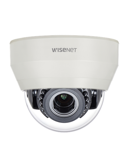 Hanwha Vision Wisenet Hd+ 4mp Ir Indoor Dome Camera, Ahd Or Cvbs Formats Are Available, Manual Vari-focal Lens (3.1x) (3.2-10mm), True D/n, 24vac/12vdc, Ir Distance 65 Feet. - HCD-7070RA