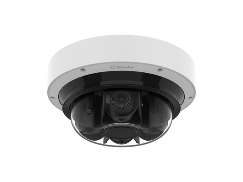 Hanwha Vision Wisenet P Series Network Vandal Outdoor Multi-directional Camera 4ch X 4mp @ 30fps, Motorized Varifocal Lens 3.3~5.7mm (fov H: 100 ~53 , V: 54 ~30 ), Triple Codec H.265/h.264/mjpeg, 120db Wdr; Ir - PNM-C16083RVQ/KEX