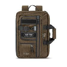 Solo NY Briefcase transforms into backpack, Fully padded 15.6in laptop compartment, Internal iPad/tablet pocket, Front zip-down organizer section with key clip, Removable/adjustable shoulder strap, Hideaway padded backpack straps - UBN350-3