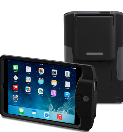 black and grey Flex case for iPad 7th gen