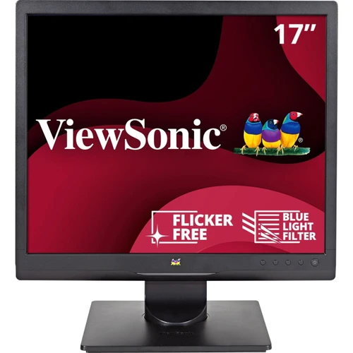 Viewsonic 17IN LED monitor 5:4 aspect ratio 1280x1024 resolution sRGB Color Correction Technology VGA inputs with Fast Reponses Time VESA mountable. - VA708A