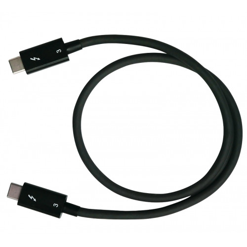 Qnap 0.5M ThunderBolt 3 Cable - 1.64 ft Thunderbolt 3 Data Transfer Cable For NAS Server - First End: 1 x USB Type C - Male - Second End: 1 x USB Type C - Male - 40 Gbit/s - CAB-TBT305M-40G-LINTES