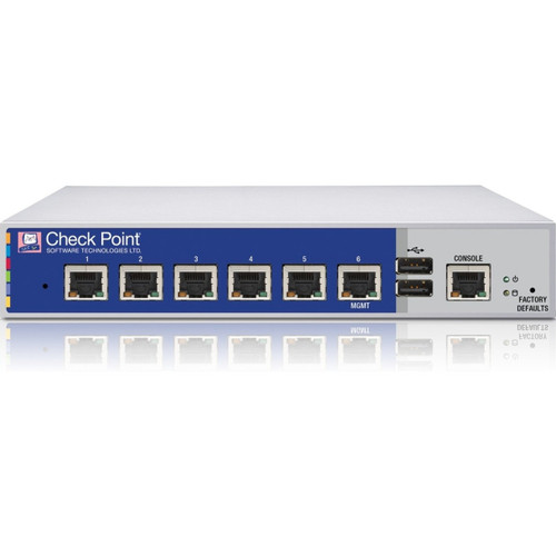 Check Point 2200 Appliance with 5 Security blades (including Firewall VPN Advanced Networking & Clustering Identity Awareness and Mobile Access for 5 concurrent users blades); Bundled with local management for up to 2 gateways. - CPAP-SG2205