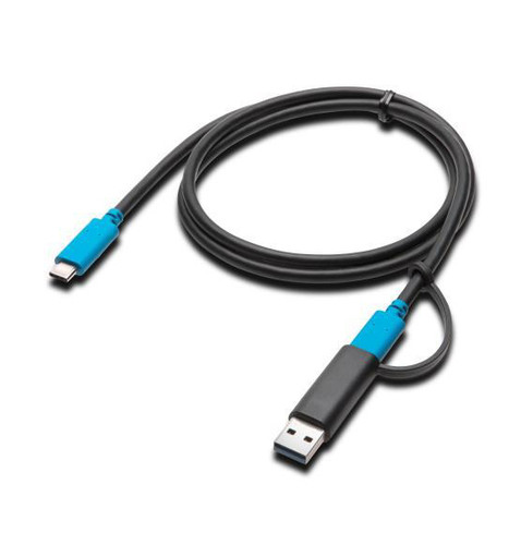 Kensington 1M USB-C POWER DELIVERY GEN 1 CABLE with USB-A adapter - K38312WW