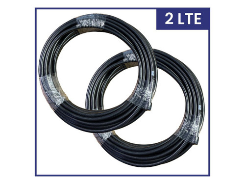Parsec LMR 400 Cable kit for 2:1 antenna with 2 LTE cables, N type Male to N type Male connectors, 2 cables at 100 ft each - PC4002L100NM