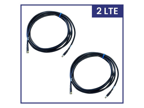 Parsec LMR 200 Cable kit for 2:1 antenna with 2 LTE cables, SMA female to SMA male connectors, 2 cables at 15 ft each - PC2002L15SFSM