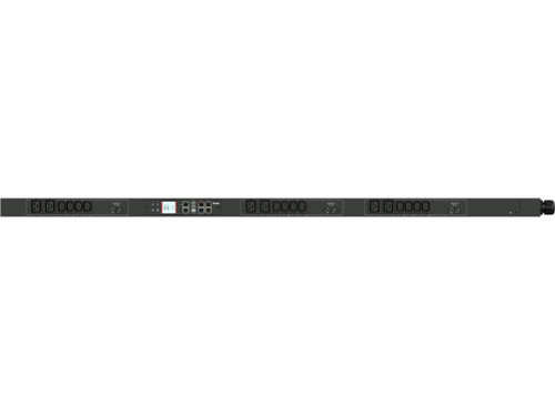 Raritan 3PH, 208V AC, 60A (48A/PH rated); 36 outlets: 24x C13, 12x C19; plug: IEC 60309 3P+E 9h 60A (Delta Bottom-bottom feed), 17.3kVA; Outlet Metered/Switched, Zero U vertical PDU, WHITE CHASSIS - PX3-5905V-P1V2K7