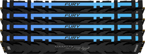 Kingston 128GB 3000MHz DDR4 CL16 DIMM (Kit of 4) FURY Beast RGB - KF430C16BBAK4/128