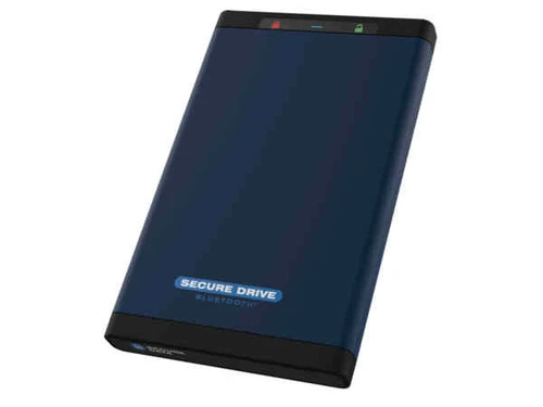 SecureData Securedrive Bt (1Tb) Fips 140-2 Level 3 Validated 256-Bit Hardware Encrypted External Portable SSD USB 3.0 - Secure Wireless Unlock Via Mobile App - SD-BT-12-BU1000GB-SSD