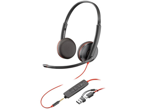 HP Poly Blackwire C3225 Stereo Usb-C Headset (Bulk) - 80S04A6