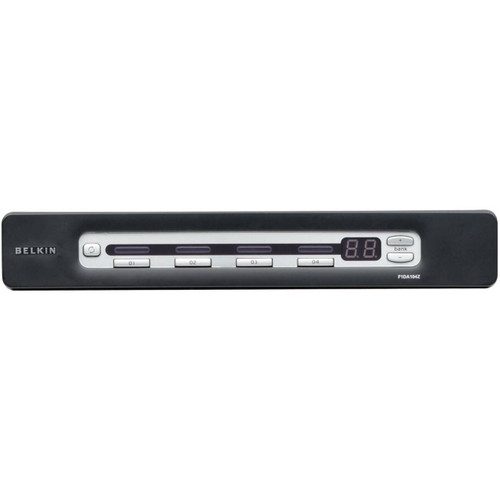 Belkin KVM Switch - 4 - Rack-mountable - USB , PS/2. - F1DA104Z