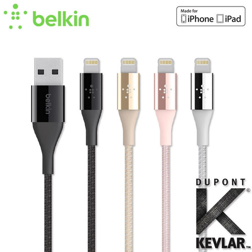 Belkin CABLE,SYNC/CHARGE,TASSEL,2.4A,LTG,6 ,BCK - F8J174BT06INBLK