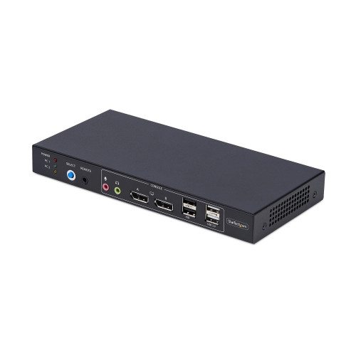 Startech 2-Port Dual-Monitor DisplayPort KVM Switch with Dual View Video Matrix, 4K 60Hz, 4x USB Hub Ports, Hotkey Switching, DP 1.2 Matrix KVM, TAA Compliant - P2ADD121D-KVM-SWITCH