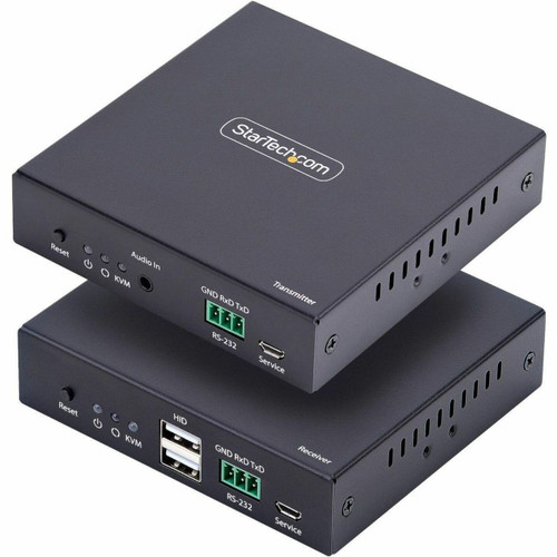 Startech HDMI KVM Extender Over IP Network, 4K 60Hz, Driverless, HDMI and USB Over Ethernet/CAT6, AVoIP, Transmitter and Receiver Kit, Includes Mounting Kits - IH2006-KVM-EXTENDER