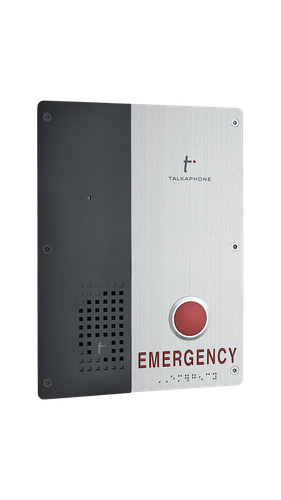 Talk-A-Phone Voip-600 Series Ip Call Station With A Red Pushbutton And A Black Pushbutton.Signage Is Not Included.For Custom Pushbutton Signage, Please Add Cust-Plaque-X Where X Indicates The Quantity Tier. - VOIP-600SS
