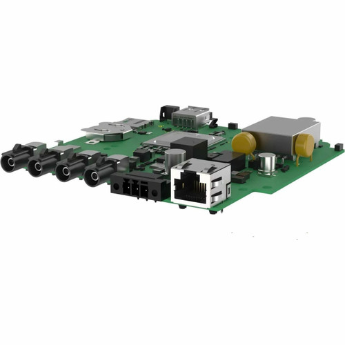 Axis F9104-R Mk II is a 4-channel main unit part of the F-series. 4x F21, F72 or F41 sensor units can be connected to it. It also has 1x 10-48V DC port and 1x USB A port. It has an Ethernet port - 03000-001