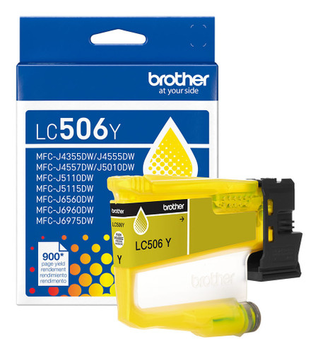 Brother LC506Y Original Standard Yield Inkjet Ink Cartridge - Yellow - 1 Each - LC506YS