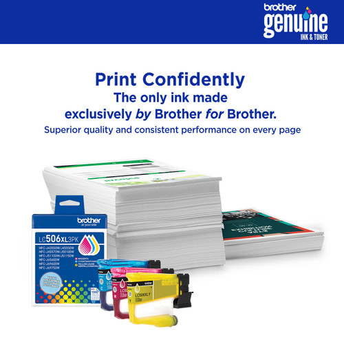 Brother LC506Y Original Standard Yield Inkjet Ink Cartridge - Yellow - 1 Each - LC506YS