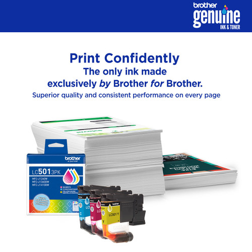 Brother LC501XLC Original High Yield Inkjet Ink Cartridge - Cyan - 1 Each - LC501XLCS