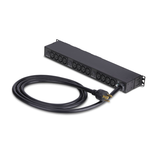 Startech 1U rackmount PDU unit for 19in racks w/ 20x electrical outlets - 16x IEC C13 / 4x IEC C19 outlets - 240V 15A supply; 8ft power cord - 15A breakers safeguard each C19 outlet and every group of C13 ports - 2030B8H-RACK-PDU-IC