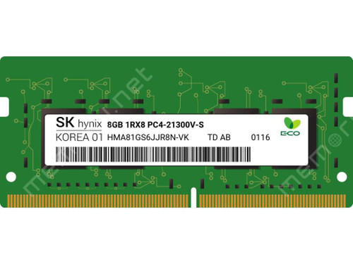 Hynix 8GB DDR4 2666 UNBUFFERED 1RX8 1.2V 260 PIN CL19 SODIMM - HMA81GS6JJR8N-VK