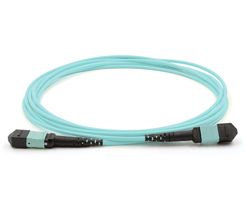 Enet Mtp/Mpo-Male To Mtp/Mpo-Female Mmf Om4 40G/100G Method B/Cross-Over 2M Aqua - ECM-MTPMFXO-OM4-2M-ENC
