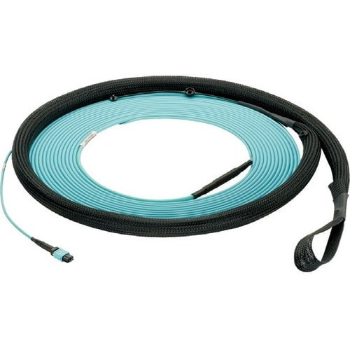 Panduit Fiber Optic Cable - Fiber Optic - Female Left Gender - Female Right Gender - Panmpo Right Connector - Panmpo Left Connector - 75Feet Length - Aqua - Plenum (Ofnp) - Multimode - FYZTP77Y002F075