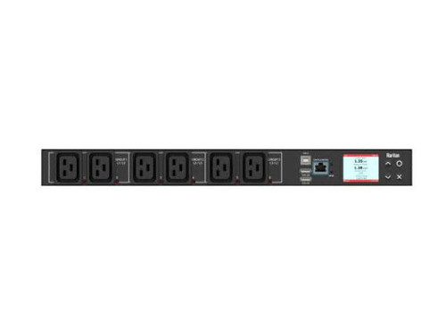Raritan 3PH, 208V AC, 30A (24A/PH rated) ; 24 outlets: 18x C13, 6x CX, plug: NEMA L21-30P (Delta Rear feed), 8.6kVA; Outlet Metered, 2U horizontal PDU, SecureLock ready, High resolution LCD display, iX, USB-A, USB-B and sensor con - PX4-4524R-E8