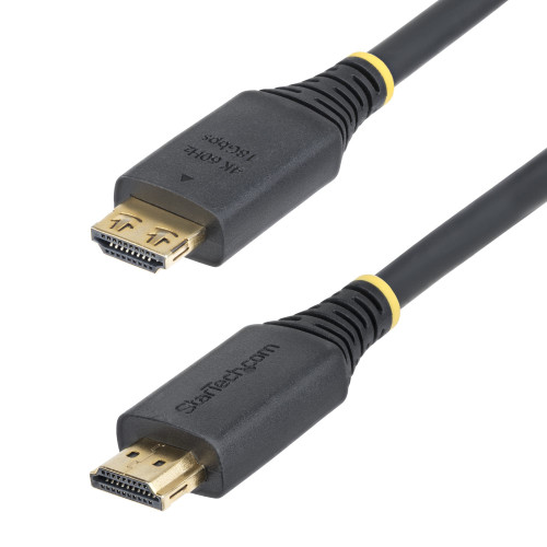 Startech High Speed HDMI Cable W/Gripping Connectors To Minimize Accidental Disconnection; Supports 4K 60Hz W/Hdr10/Hdcp/Arc; Connector Markings For Quick Visual Identification; Ideal For 4K Tvs/Monitors; 32Ch Audio; Tpe - HDMI2-CABLE-GRIP-5M