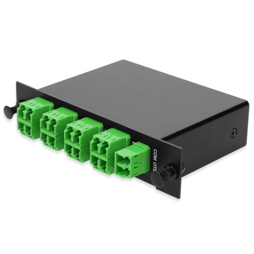 12+3 Channel LGX DWDM Mux/Demux C28-C39 with OTDR, Test Tx/Rx, Upgrade, and Express Ports, LC/APC Connectors