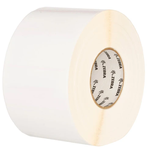 ZEBRA POLYPRO 3000T POLYPROPYLENE LABEL, TT, 3in X 2in, 3in CORE, 8in OD, 1-ACROSS, 2440 LABELS PER ROLL